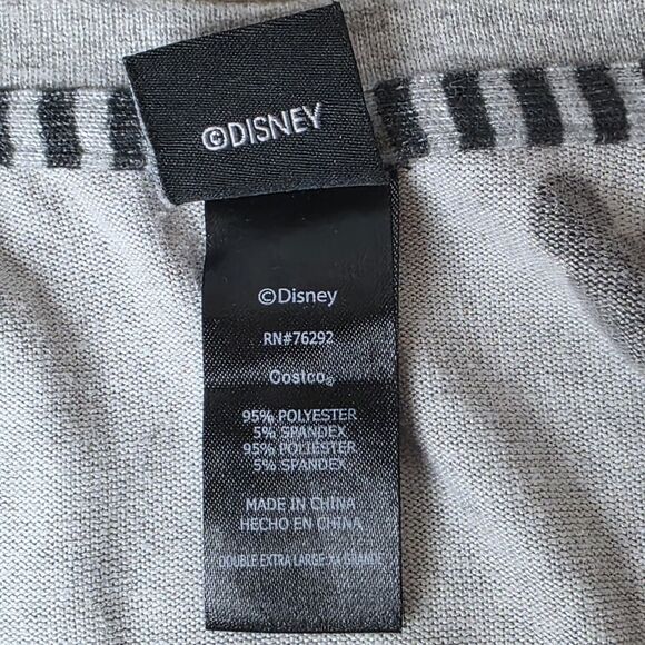 Disney Womens Pajama Set Mickey Mouse Cozy 2 Piece XXL 2XL Gray Black Drawstring - Picture 7 of 10